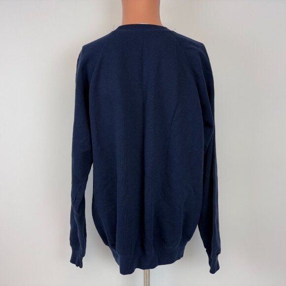 Vintage 90s Morning Sun Crewneck Sweatshirt Mens Size XL Blue Anchor Flags USA - Picture 4 of 5